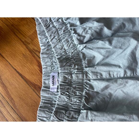 Garage Sage Green Relaxed Fit Shorts | Elastic Waist Comfort - Picture 3 of 7